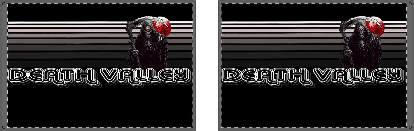 DEATH VALLEY Double Sided Black Flag