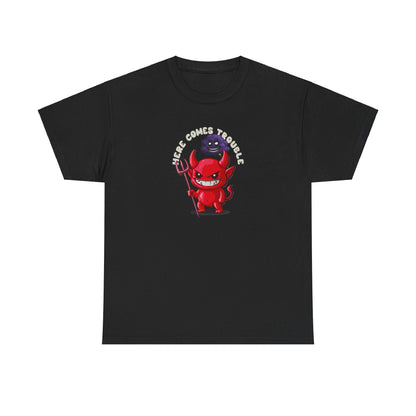 HERE COMES TROUBLE Heavy Cotton Tee