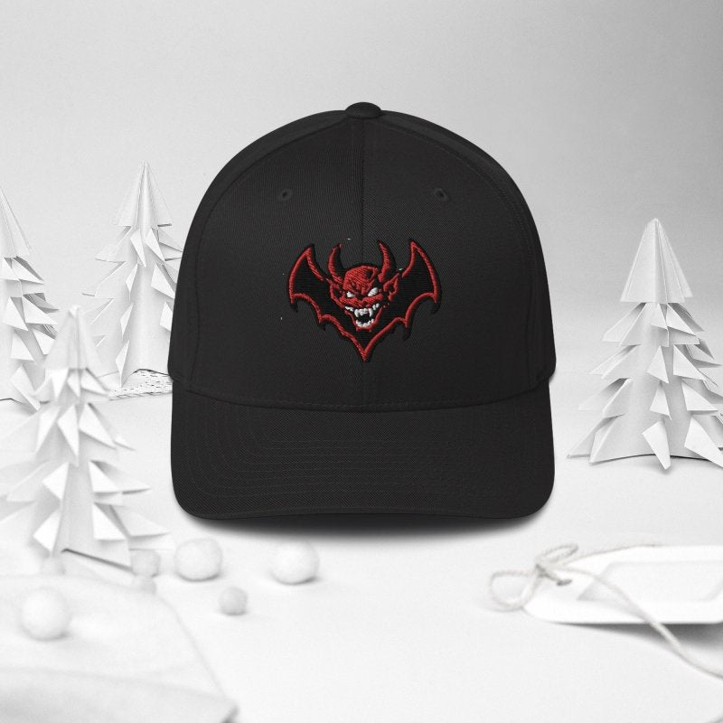 DEMON BAT Closed Back Structured Twill Cap - Infernal Wear - 