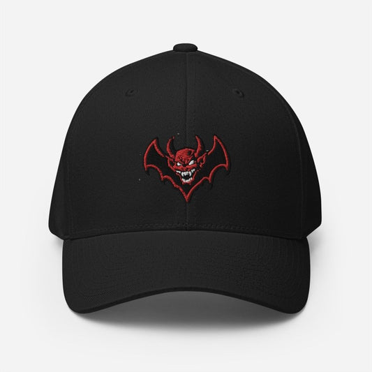 DEMON BAT Closed Back Structured Twill Cap - Infernal Wear - 