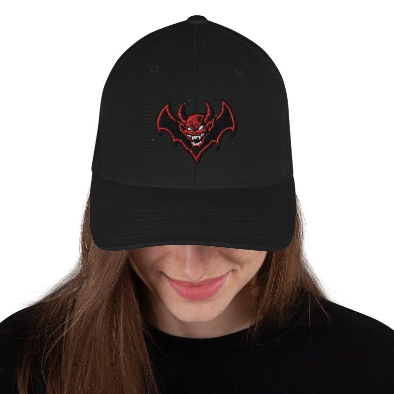 DEMON BAT Closed Back Structured Twill Cap - Infernal Wear - 