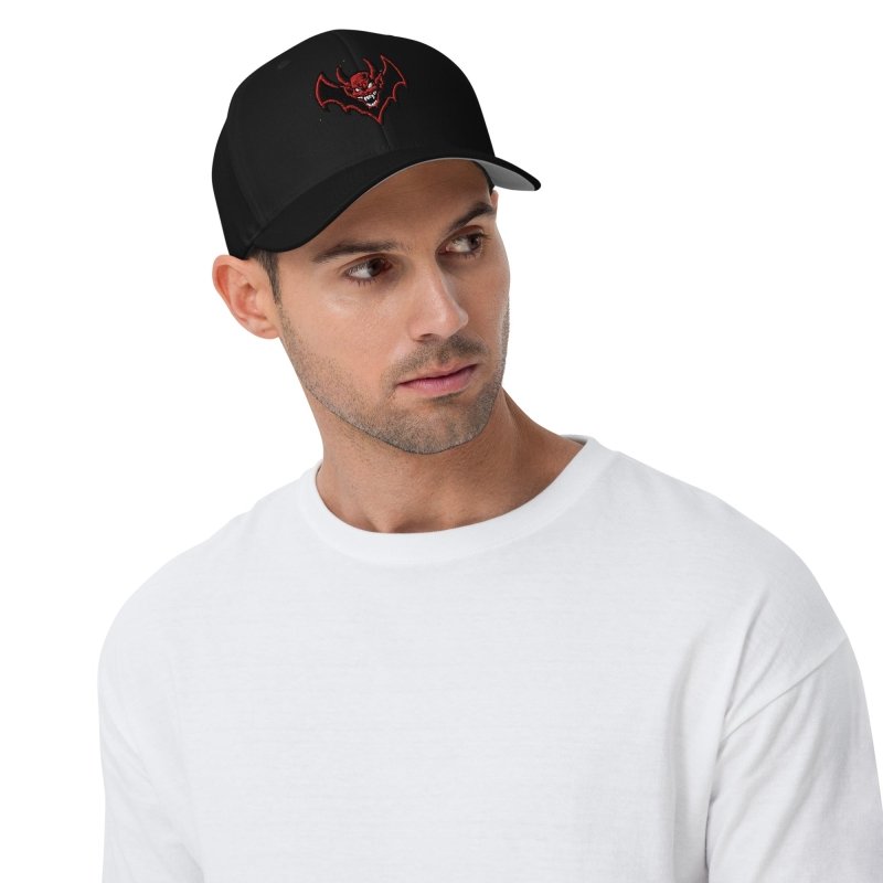 DEMON BAT Closed Back Structured Twill Cap - Infernal Wear - 