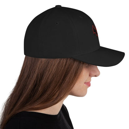 DEMON BAT Closed Back Structured Twill Cap - Infernal Wear - 