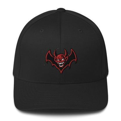 DEMON BAT Closed Back Structured Twill Cap - Infernal Wear - 