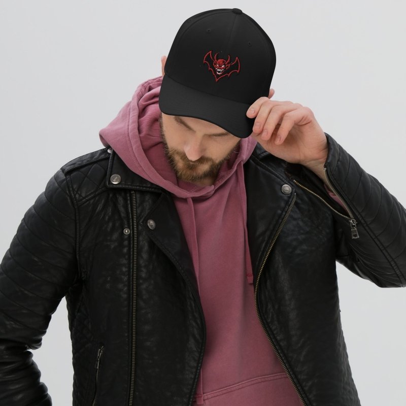 DEMON BAT Closed Back Structured Twill Cap - Infernal Wear - 