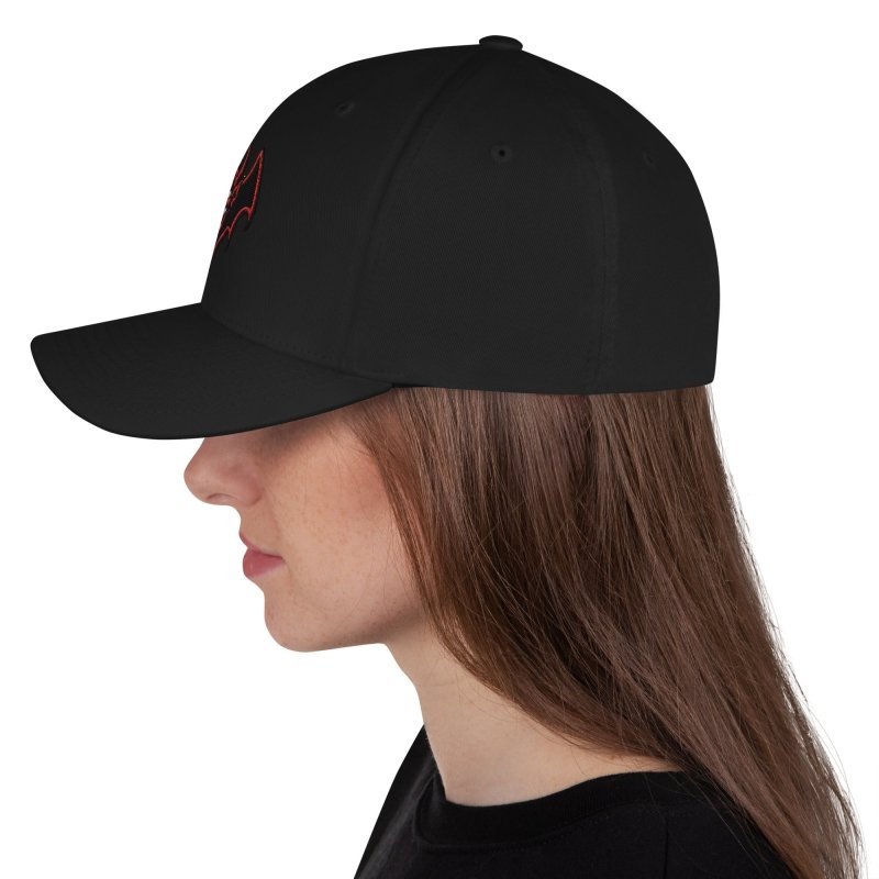 DEMON BAT Closed Back Structured Twill Cap - Infernal Wear - 