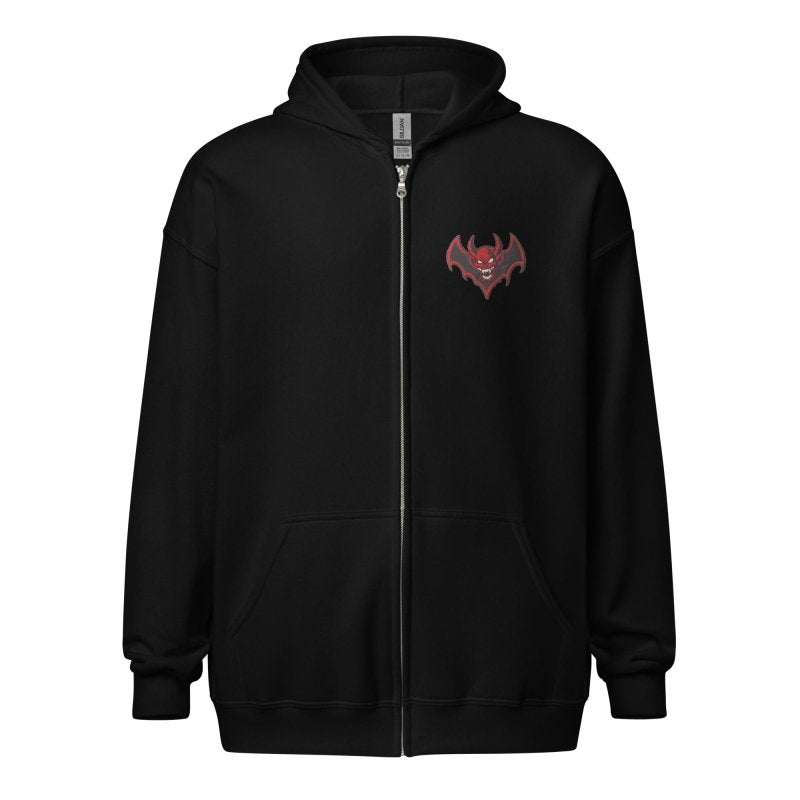 DEMON BAT Mens heavy blend zip hoodie - Infernal Wear - 