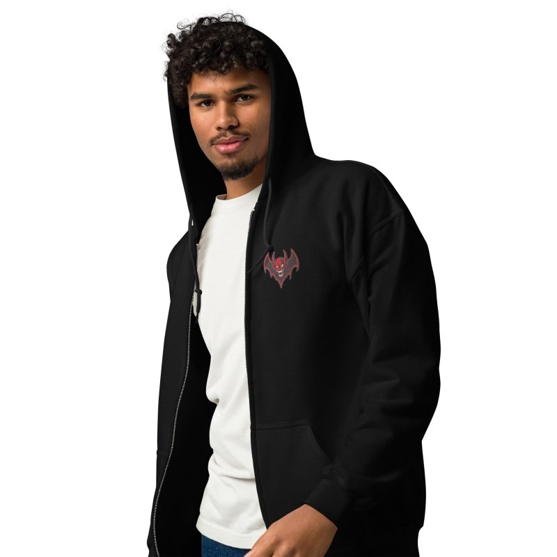 DEMON BAT Mens heavy blend zip hoodie - Infernal Wear - 