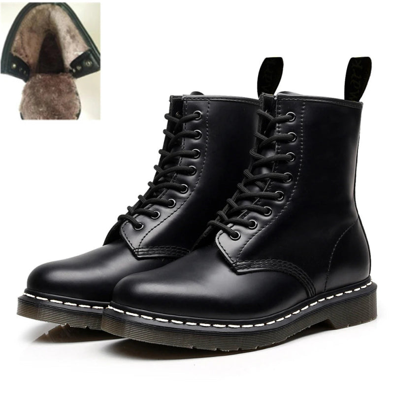 Genuine Black Leather Boots - Infernal Wear - 