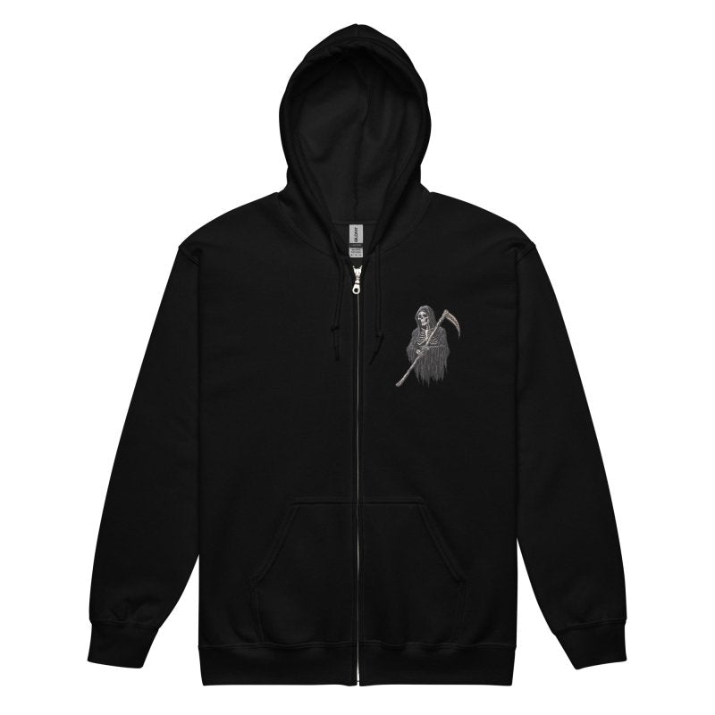 GRIM REAPER PATCH MENS heavy blend zip hoodie - Infernal Wear - 