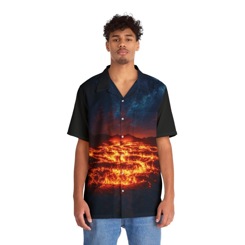 IN FLAMES Men's Hawaiian Shirt (AOP) - Infernal Wear - All Over Prints - 