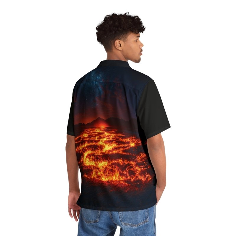 IN FLAMES Men's Hawaiian Shirt (AOP) - Infernal Wear - All Over Prints - 