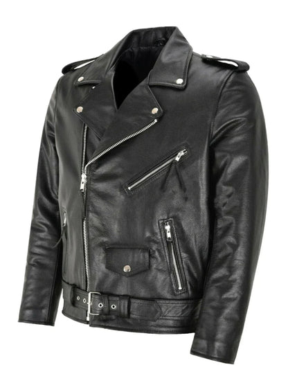 Men PU Leather Jacket Motorcycle Fashion Slim Fit Leather Coat - Infernal Wear - 