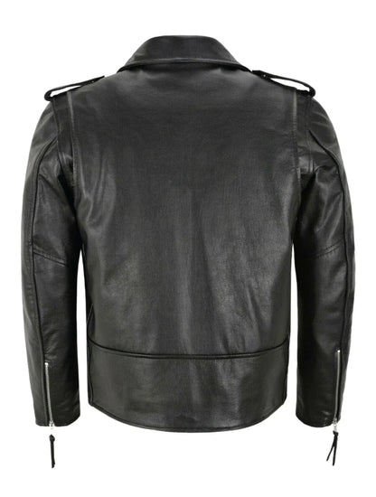 Men PU Leather Jacket Motorcycle Fashion Slim Fit Leather Coat - Infernal Wear - 