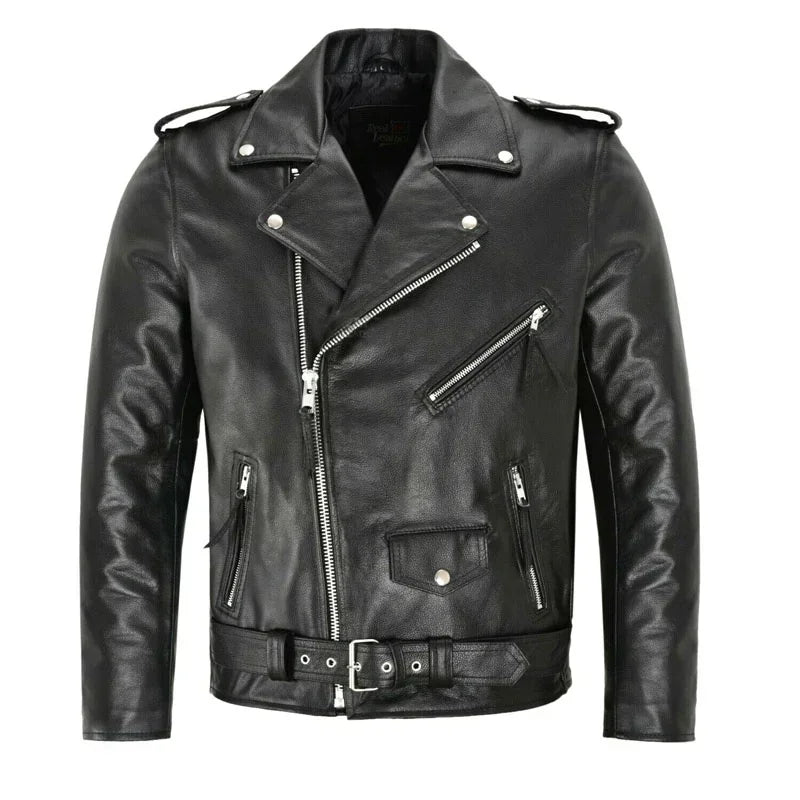 Men PU Leather Jacket Motorcycle Fashion Slim Fit Leather Coat - Infernal Wear - 