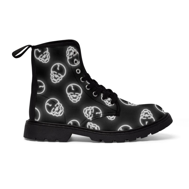 NEON SKULL Women’s/Men's Canvas Boots - Infernal Wear - Shoes - 