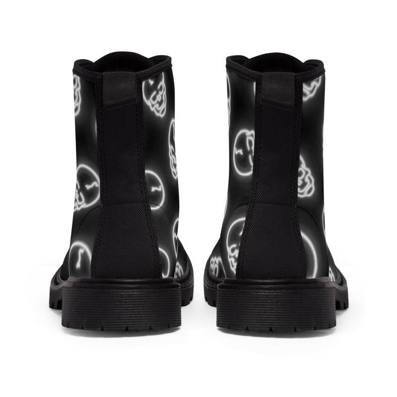 NEON SKULL Women’s/Men's Canvas Boots - Infernal Wear - Shoes - 