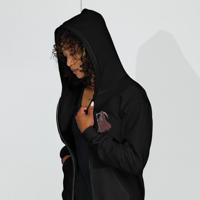 RED DEATH mens heavy blend zip hoodie - Infernal Wear - 